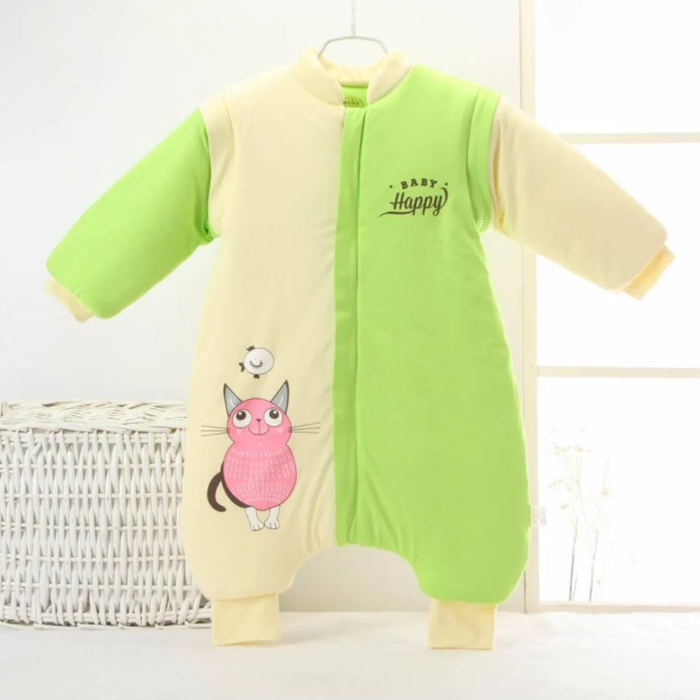 Детский осенне-зимний толстый хлопковый спальный мешок для малышей, Детские принадлежности для защиты от ударов