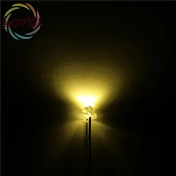 

100pcs 3MM Flat Top Warm White leds Urtal Bright Wide Angle light Emitting Diode Electronic Components Retail Wholesale