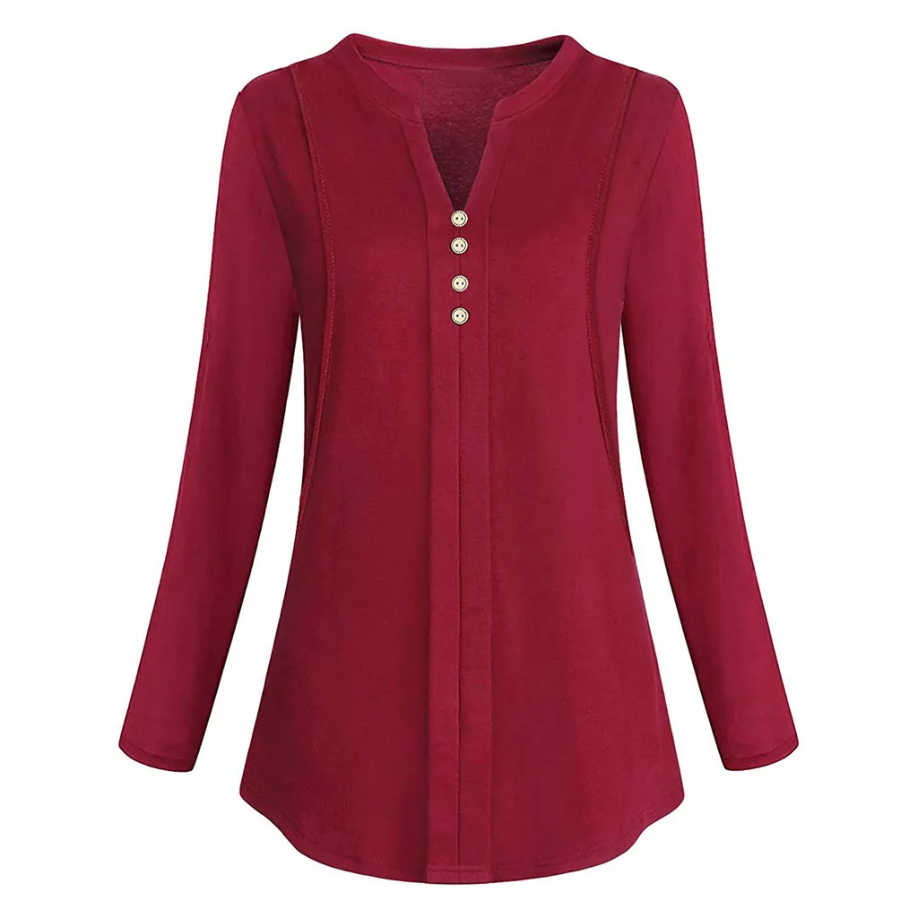 Новая весенне-зимняя мода для беременных женщин кормящих материнства с длинными рукавами Топы свитера для грудного вскармливания блузка - Цвет: Wine Red