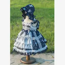 Испанское винтажное платье для девочек; детское платье принцессы с принтом «Лолита»; платье без рукавов для дня рождения; Modis; детская одежда; vestidos; Y1519