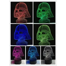 3D USB Colors Visual LED Table Lamp Touch Mood Dimming Sleep Night light Star Wars Darth Vader Dark Warrior Cool Figure Kid Toy