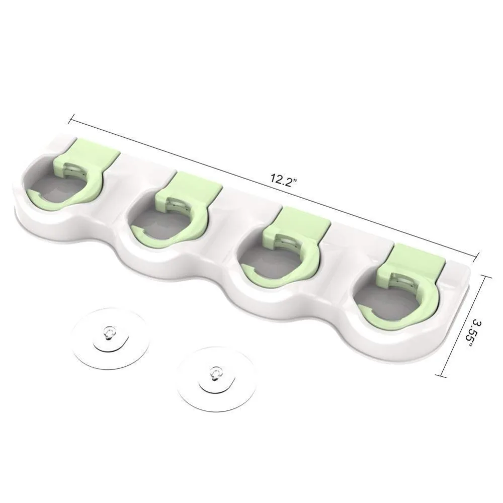 Метла держатель без сверления швабра и метла держатель самоклеющиеся Пластик Настенные стойки метла Органайзер 4 позиции и 2/3/4 крюка