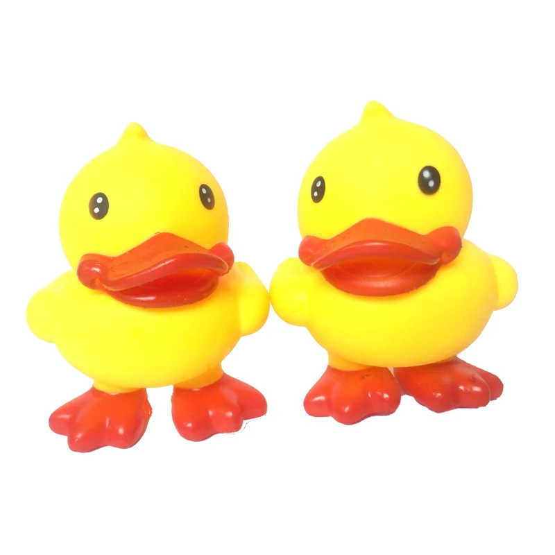 1 piece big mouth Cute Rubber Yellow Duck Baby rattle Bath toys Squeeze