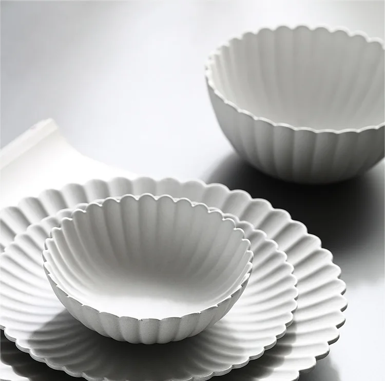 Японский стиль хризантема керамическая тарелка блюдо рисовый салат миска для десерта тарелка столовая посуда набор декоративная посуда