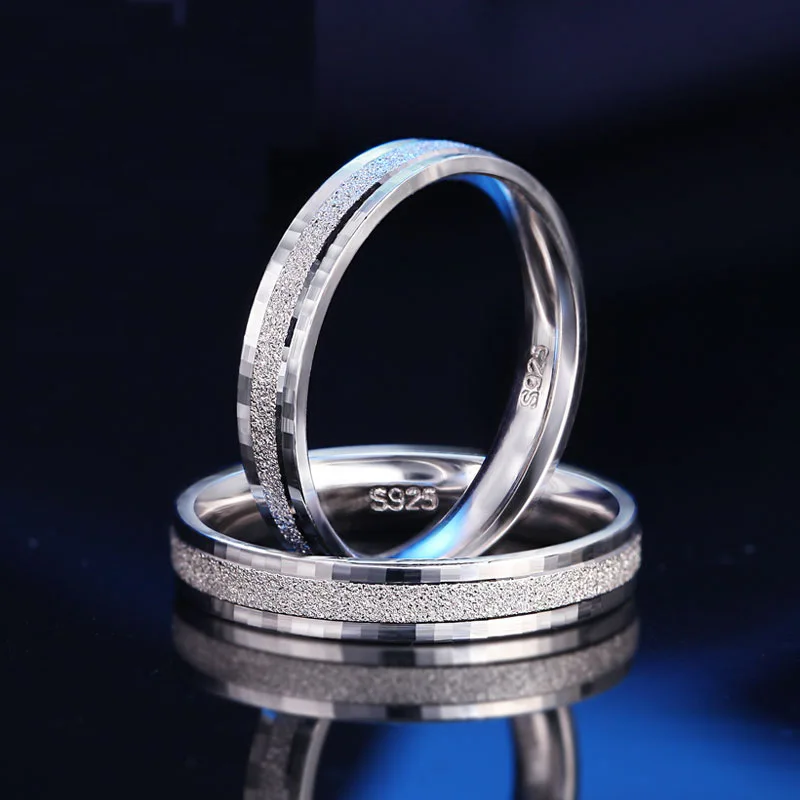S925 sterling silver couple ring men and women silver jewelry engagement wedding set girl love jewelry design R4352S