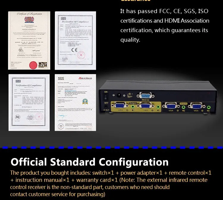 CKL-222R 2 в 2 out VGA HDMI переключатель сплиттер с аудио Поддержка 2048*1536 450 МГц из-за цветопередачи монитора проектор с ИК-пультом дистанционного управления, RS232 Управление