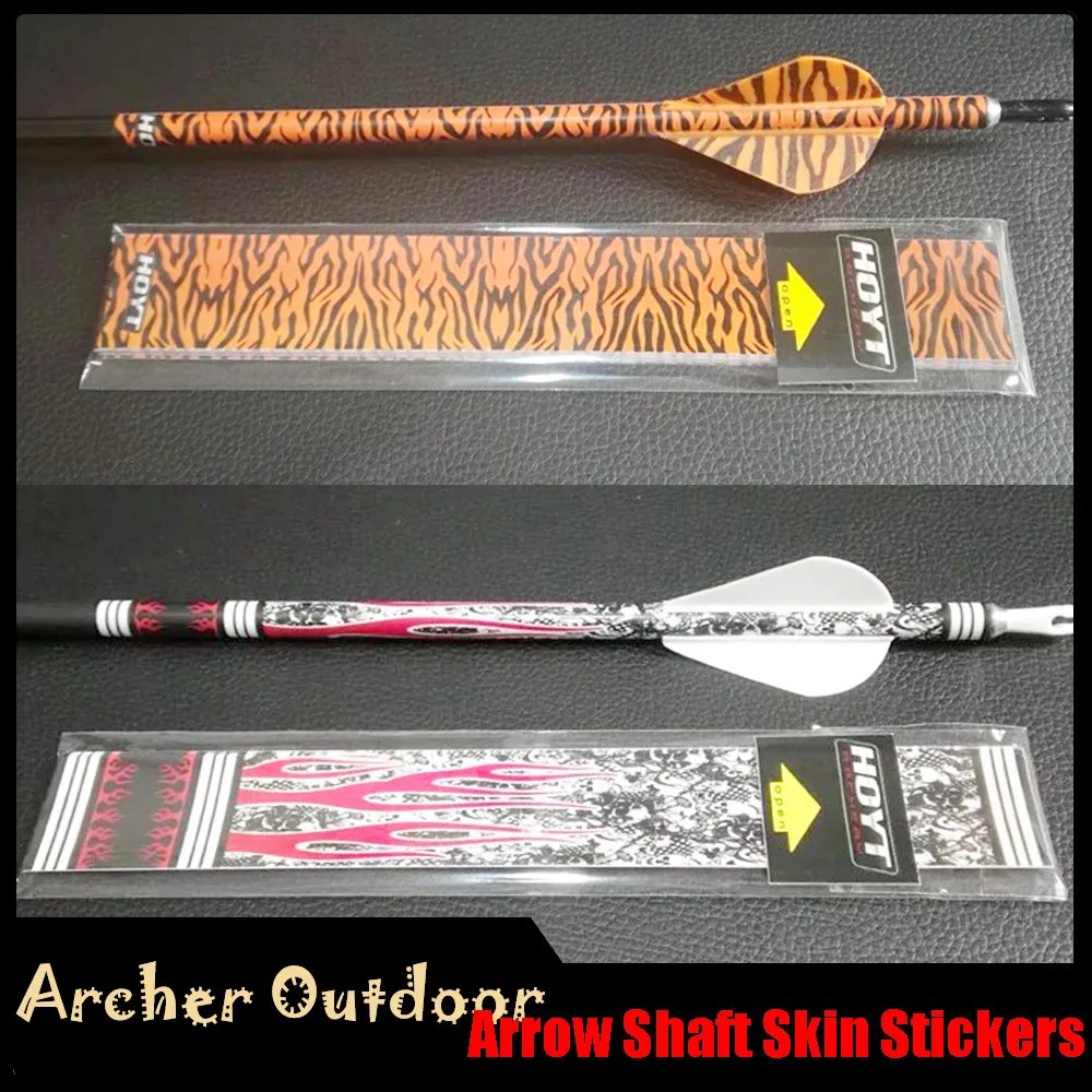 12Pcs DIY Archery Arrow Shaft Skin Stickers wraps for OD7 8mm