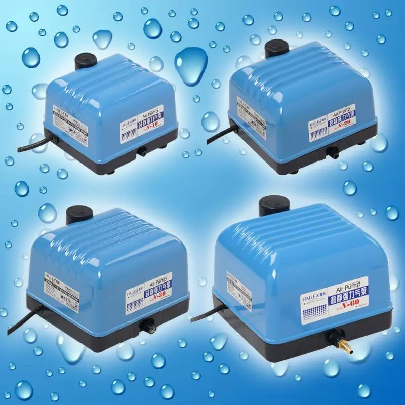 

10w Electromagnetic Aquarium Air Compressor High Flow Oxygen Air Pump For Fish Tank Pond Fountain With Splitter Valve