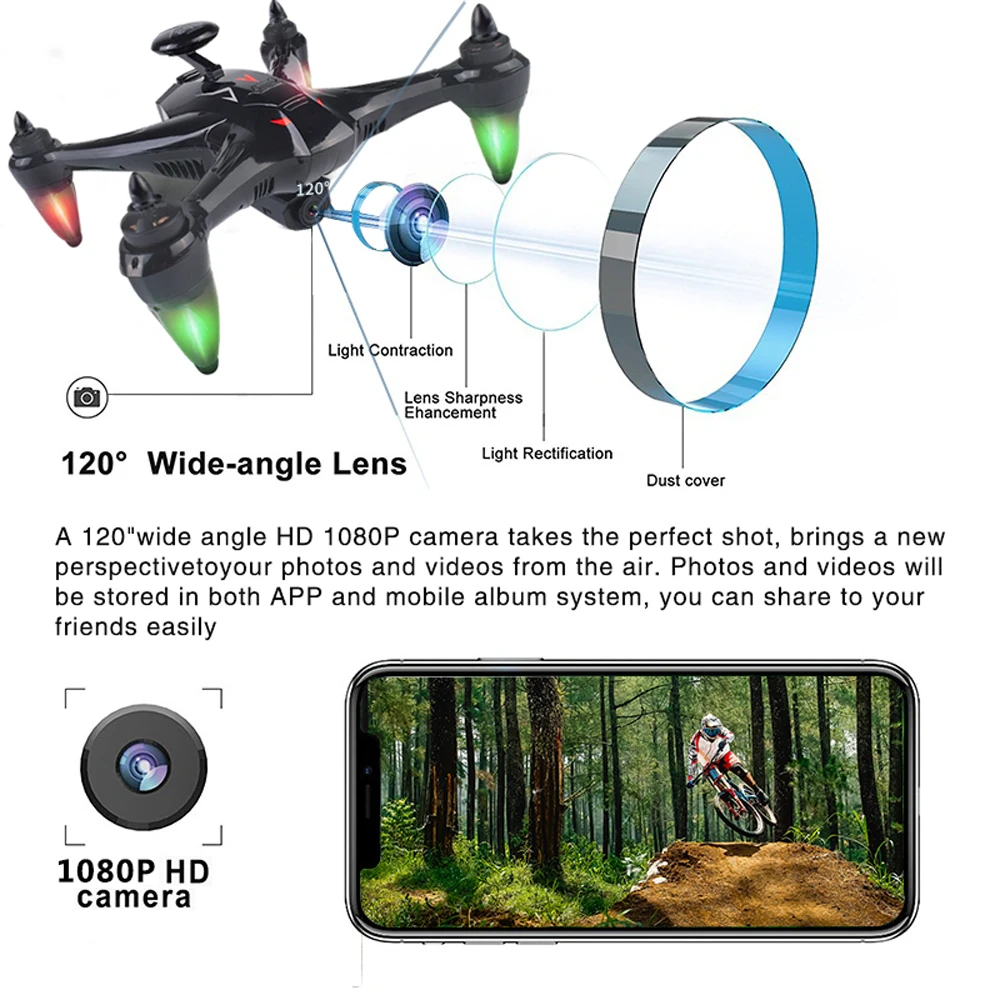 Global Drone Ray GW198 Profissional Follow Me RC Dron 5G Wifi FPV Long Time Fly Quadrocopter GPS Drones with Camera HD 1080P Global Drone Ray GW198 Profissional Follow Me RC Dron 5G Wifi FPV Long Time Fly Quadrocopter GPS Drones with Camera HD 1080P