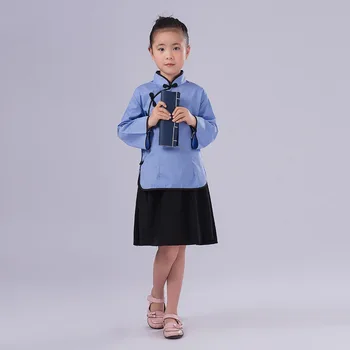 

Blouse + Skirt Children Chinese Ancient Costume For Girl Hanfu Clothing Kid Chinese Traditional Clothes For Stage Performance 6