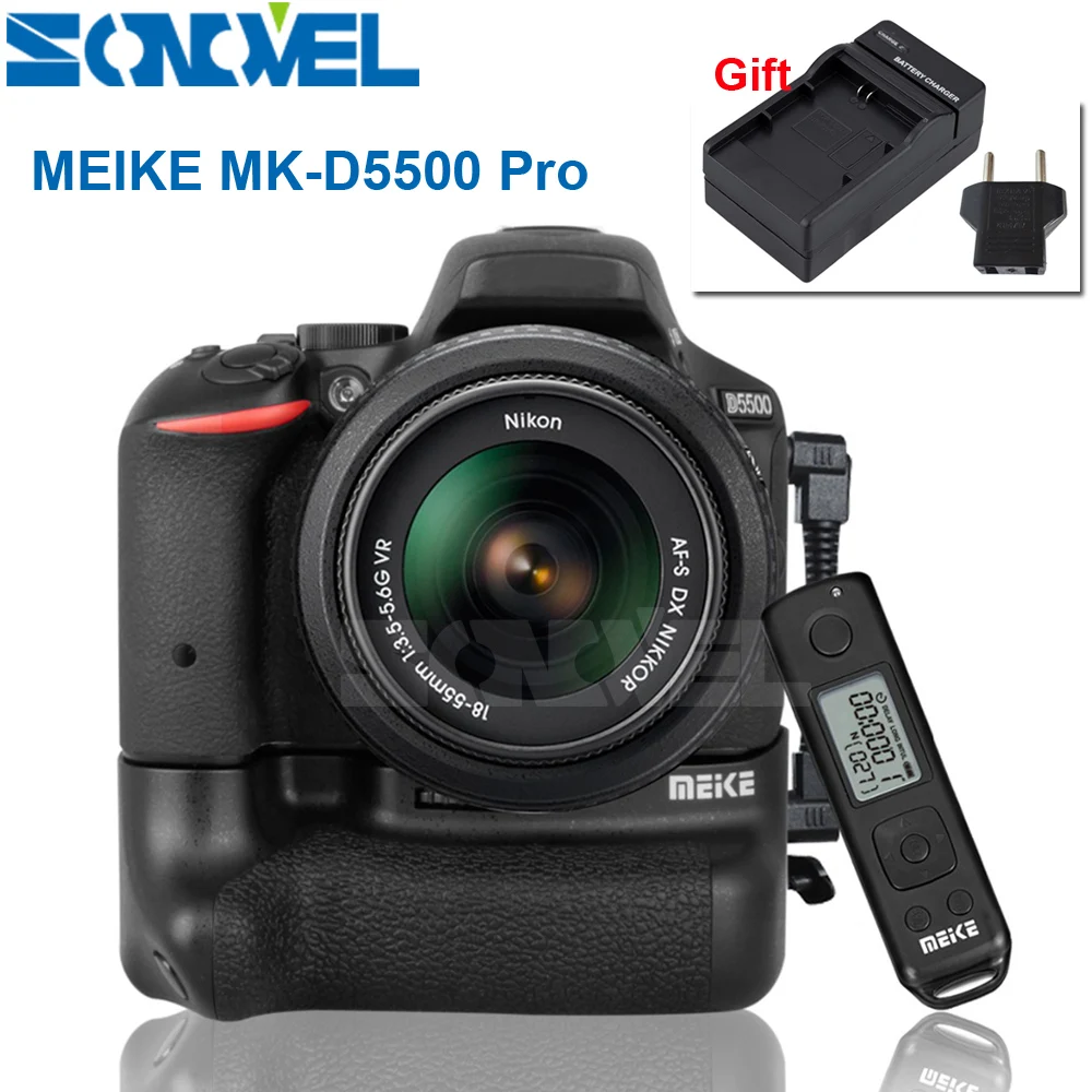 Беспроводной пульт дистанционного управления Meike для камеры Nikon D5500 держатель с