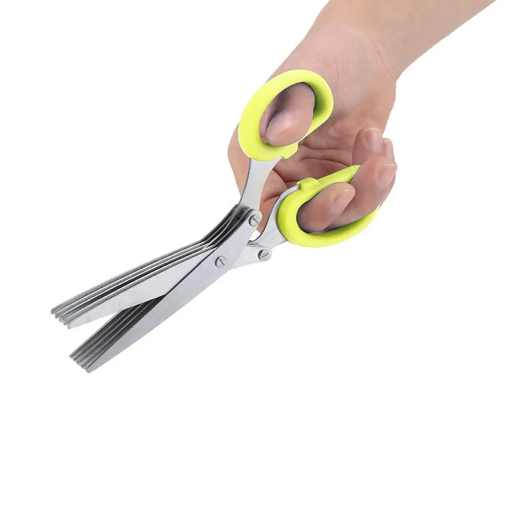 Горячая нержавеющая сталь измельчитель для овощей ножницы 5 слоев кухня Scallion суши измельченных инструмент