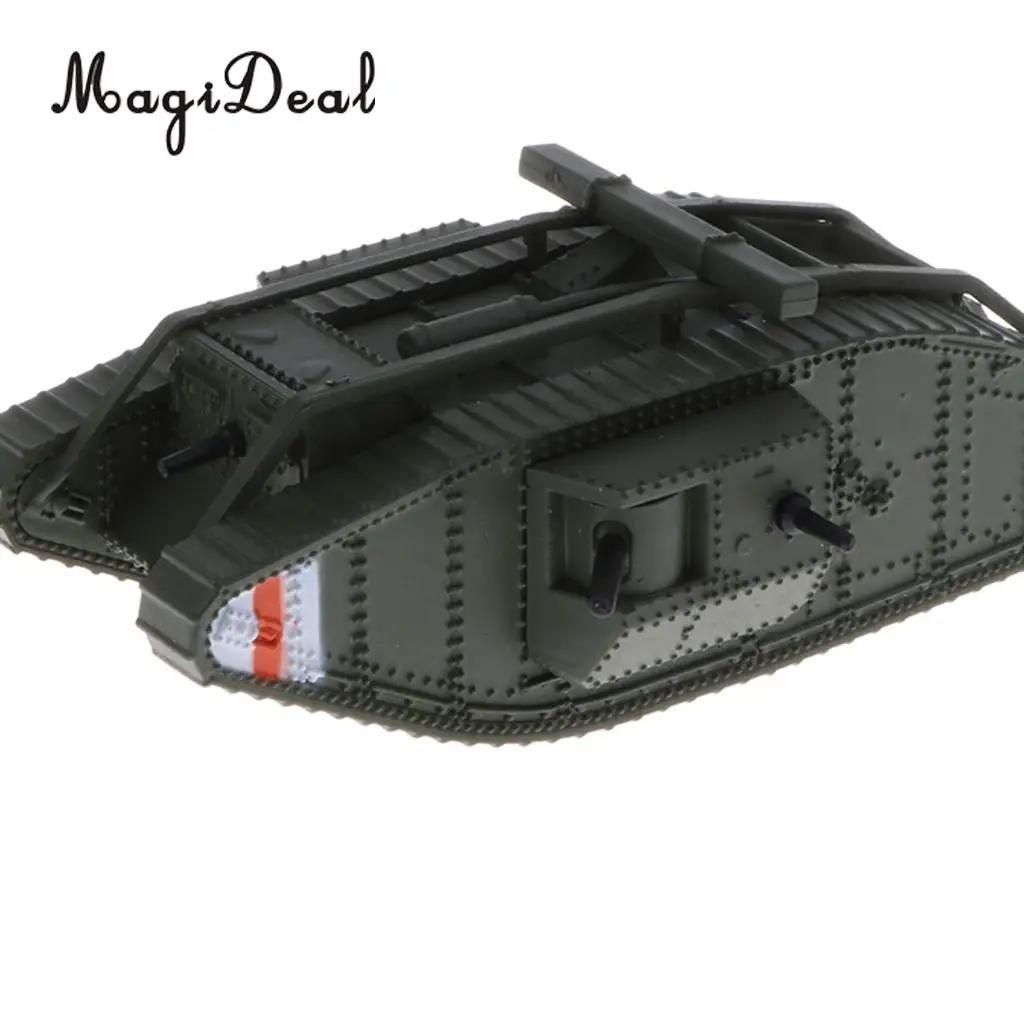 1/100 Simulation Diecast Britain MK. IV Male Tank - WWI Armored Army Vehicle Car Model Toy Soldiers Souvenir