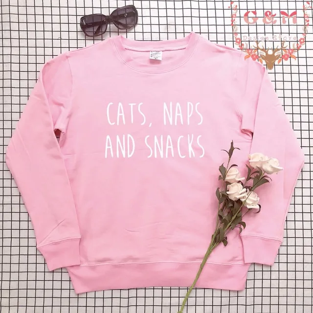 cats naps and snacks sweatshirts pullovers long sleeve unisex youth youth snacks