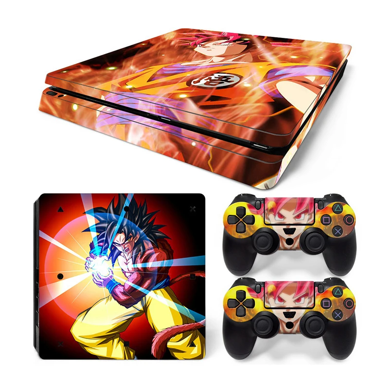 Dragon Ball Super PS4 тонкая наклейка для игровой станции 4 Тонкая консоль контроллеры виниловые наклейки защитная крышка для игры