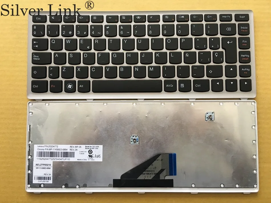 Новая SP испанская клавиатура для lenovo IdeaPad 25204772 U310 T3C1-SPA MP-11K9 Клавиатура ноутбука sp
