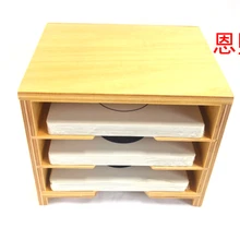 Шкаф с выдвижными полками для лист cards7029 материалы montessori развивающие игрушки Игрушки для маленьких детей для раннего развития древесины