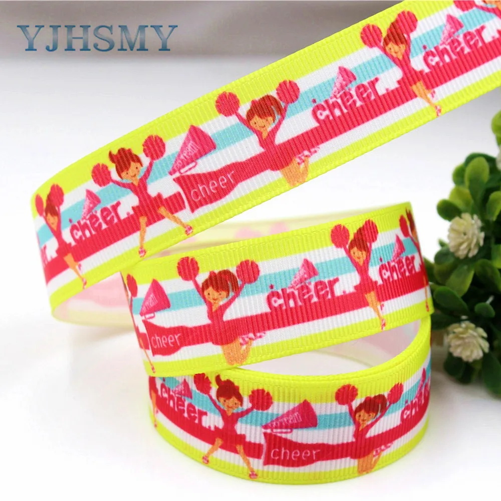 YJHSMY F-17613-626 22 мм 10 ярдов мультфильм печатных grosgrain ленты DIY ручной работы