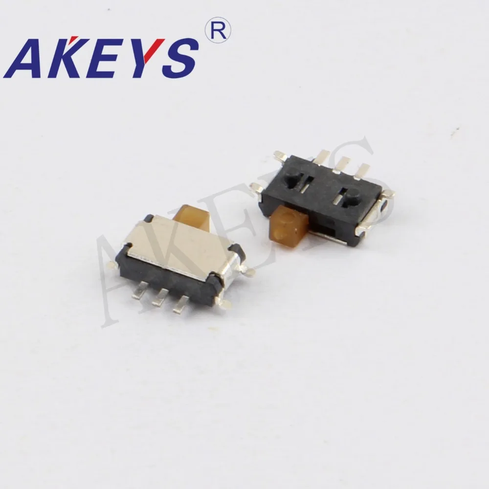 30 шт. MSKT-12C00 мини скользящий переключатель 1P2T SPDT 7 pin SMD SMT мини тумблеры желтый белый