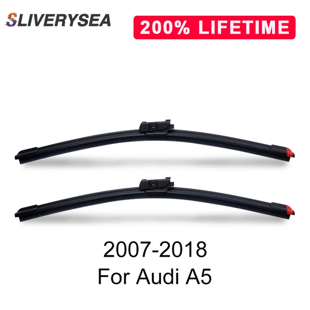 

SLIVERYSEA Replace Wiper Refill Windscreen Wiper Blades For Audi A5 2007-2018 Windshield Rubber Car Accessorie
