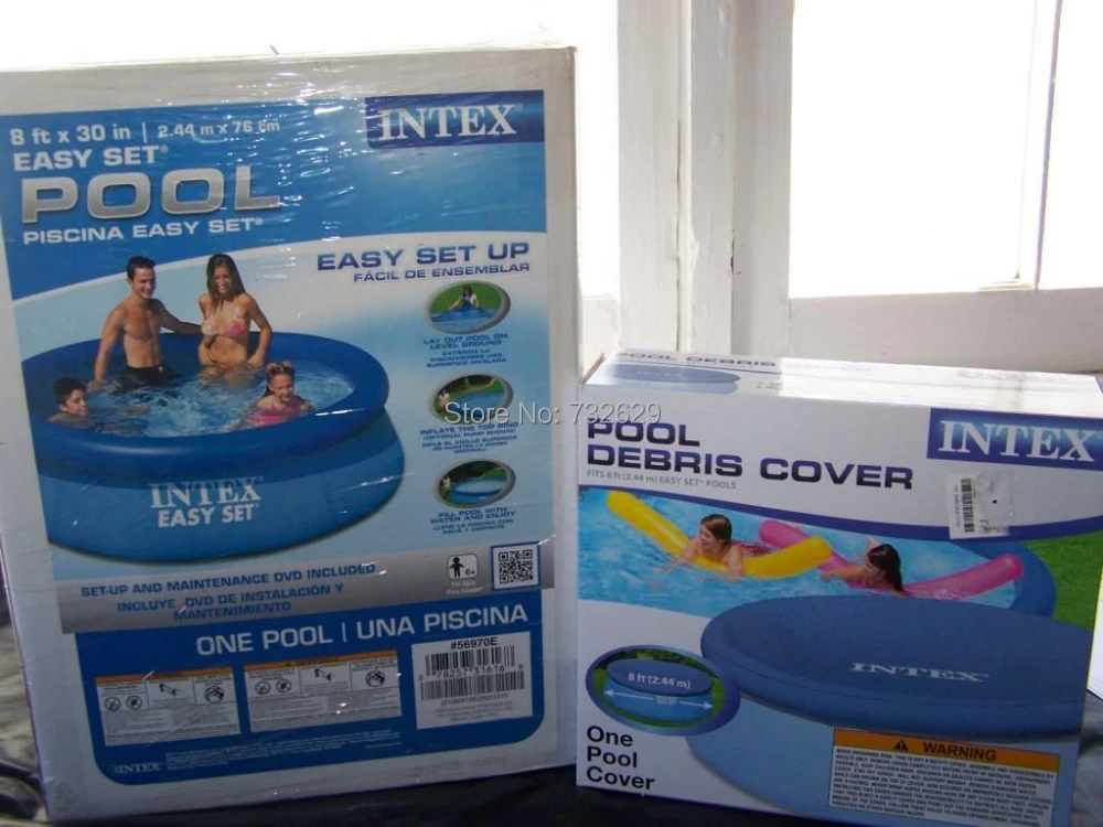 6FT Home Garden Pool Easy Set Up -Anti-Dust -Waterproof Pool Cover Set for Round Above Ground Inflatable Swimming Pools A0ZBZ Round Swimming Pool Cover
