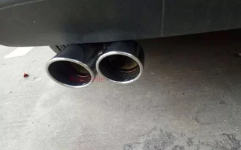

Stainless Steel Rear Exhaust Muffler End Tip Tail Pipes Outlet 2 mouths For Honda City 2014 2015 2016