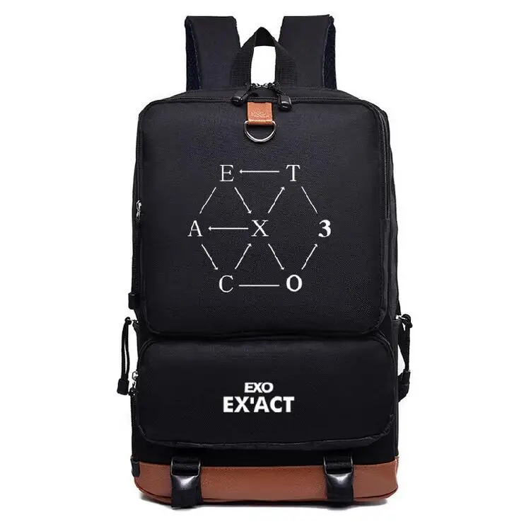 KPOP EXO Exact new album nylon Fashion Schoolbag Backpack Satchel bag