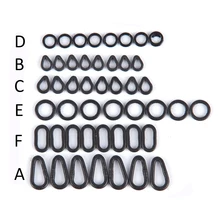 Gmarty, 50 шт./лот, плоская Рыболовная Снасть для ловли карпа, слеза, кольцо в форме жемчуга, кольца для ловли карпа, 6 видов