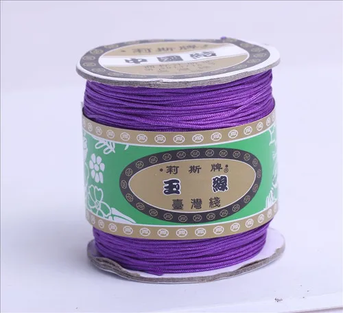 Выберите цвет) AA++ качество 24 цвета 135 ярдов x 0,8 мм нейлоновый китайский шнур с узлом, сатиновая нить для украшения бисером(w03222-w03230 - Цвет: Фиолетовый