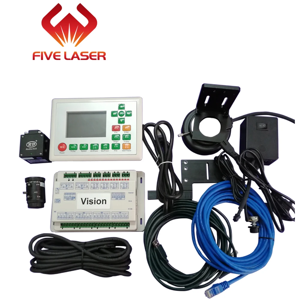 

Vision laser cutting controller system Ruida RDV6442G with CCD camera for automatic vision cutting
