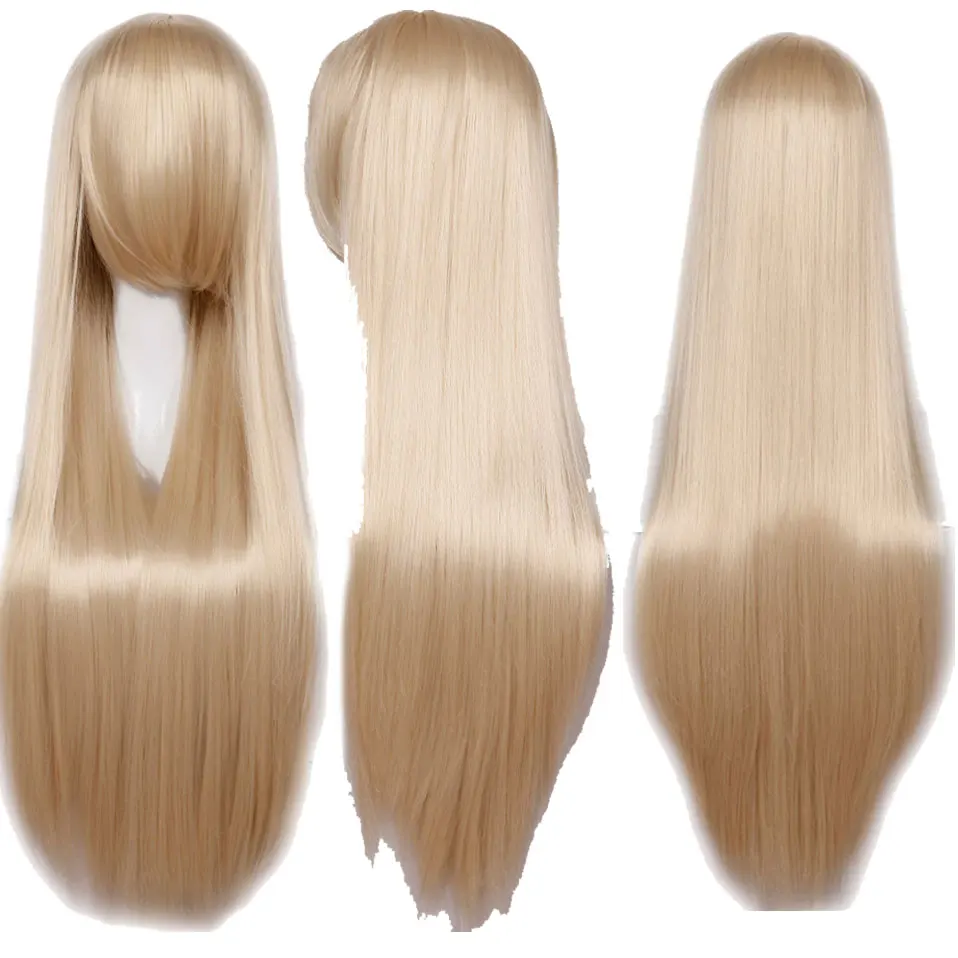 S-noilite 60cm Long Straight Cosplay Wig Synthetic Hair Wigs for Women Wavy Curly Hair Halloween Party Black Red Blonde Pink Wig S-noilite 60cm Long Straight Cosplay Wig Synthetic Hair Wigs for Women Wavy Curly Hair Halloween Party Black Red Blonde Pink Wig