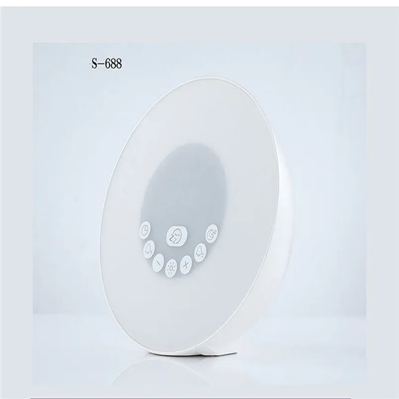 2 IN 1 FM Radio Wake Up Light Alarm Clock Sunrise Simulation Bluetooth Speaker Digital LED FM 7 Colors Touch Control 40MAY602