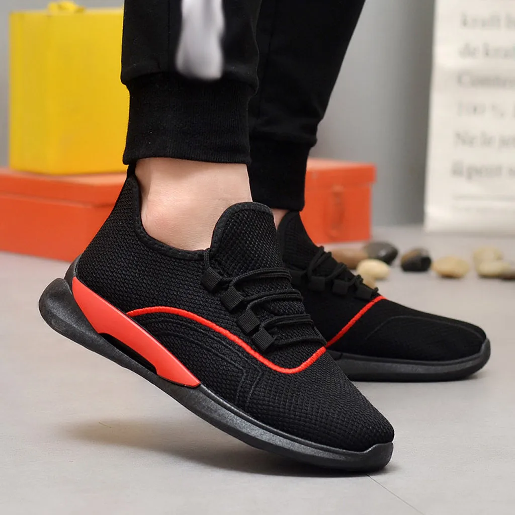

WENYUJH Male Breathable Comfortable Casual Shoes Fashion Men Sneakers Shoes Lace up Wear-resistant Men Sneakers zapatillas
