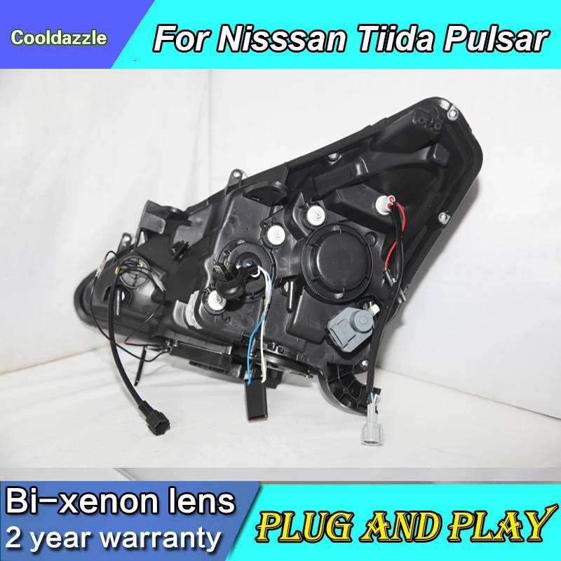 Для NISSAN Tiida Pulsar светодиодный налобный фонарь Ангельские глазки фары 2011 2012 2013 2014 2015