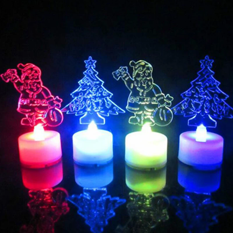 Glow Party Supplies Christmas Decorations For Home Colorful LED Nightlight Decoration Light Lamp Mini Christmas Tree led Toys (3)