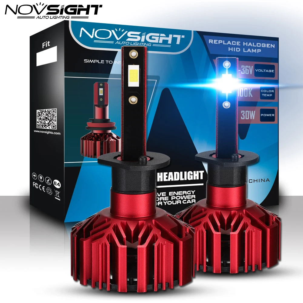 Novsight New Arrival H1 LED H11 High Low Beam Bulbs HB4 9006 H1 H3 H7 9005 HB3 Led H4 10000LM