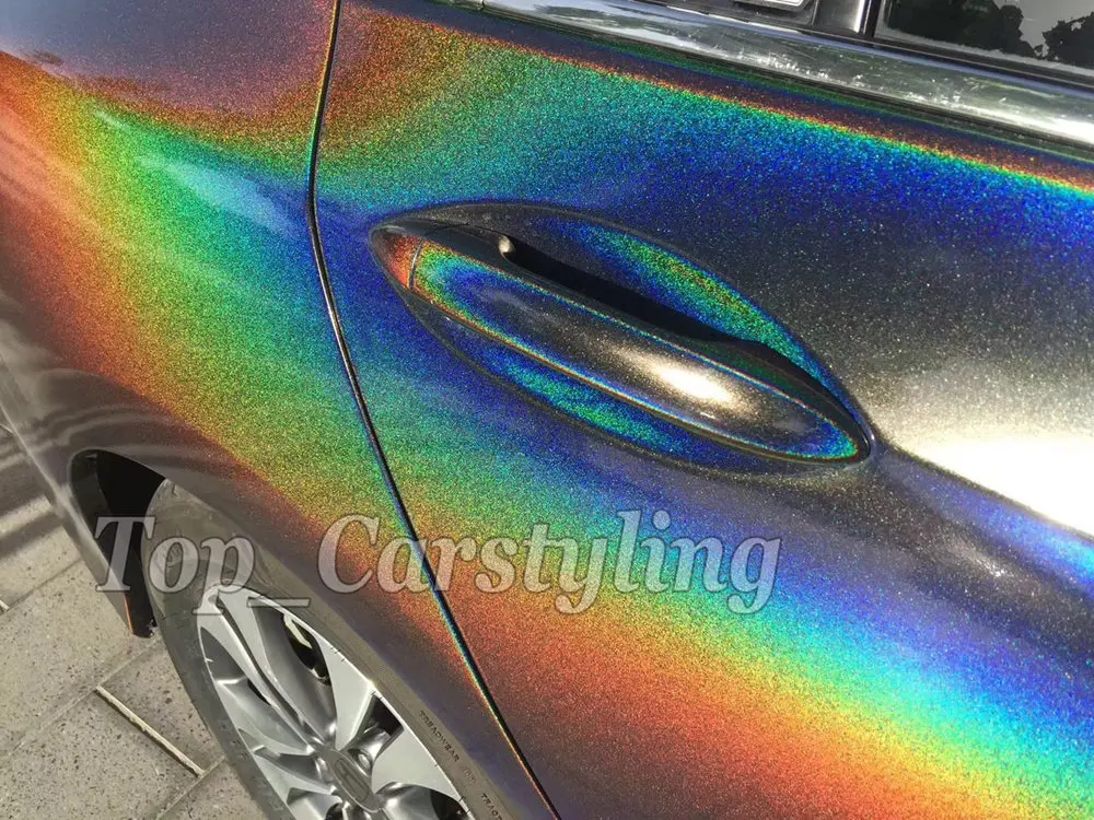 3M psychedelic gray vinyl car wrap film KMPF sparkle glitter vinyls  (2)