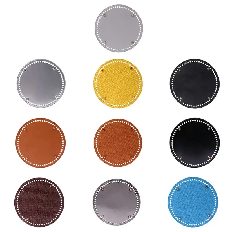 

Round Bottom with 64 Holes for Knitting Purse PU Leather Handbag DIY Shoulder Bag Bottom Tray Diy Purse Bag Accessories Parts