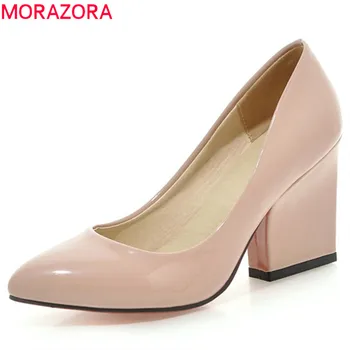 

MORAZORA 2019 new arrival women pumps pointed toe slip on spring summer shoes classic high heels shoes woman office shoes