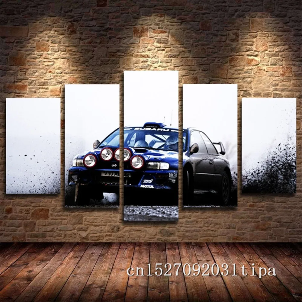 Subaru Leopard WRX STI 5 панелей абстрактная фотография Картина на холсте картины для