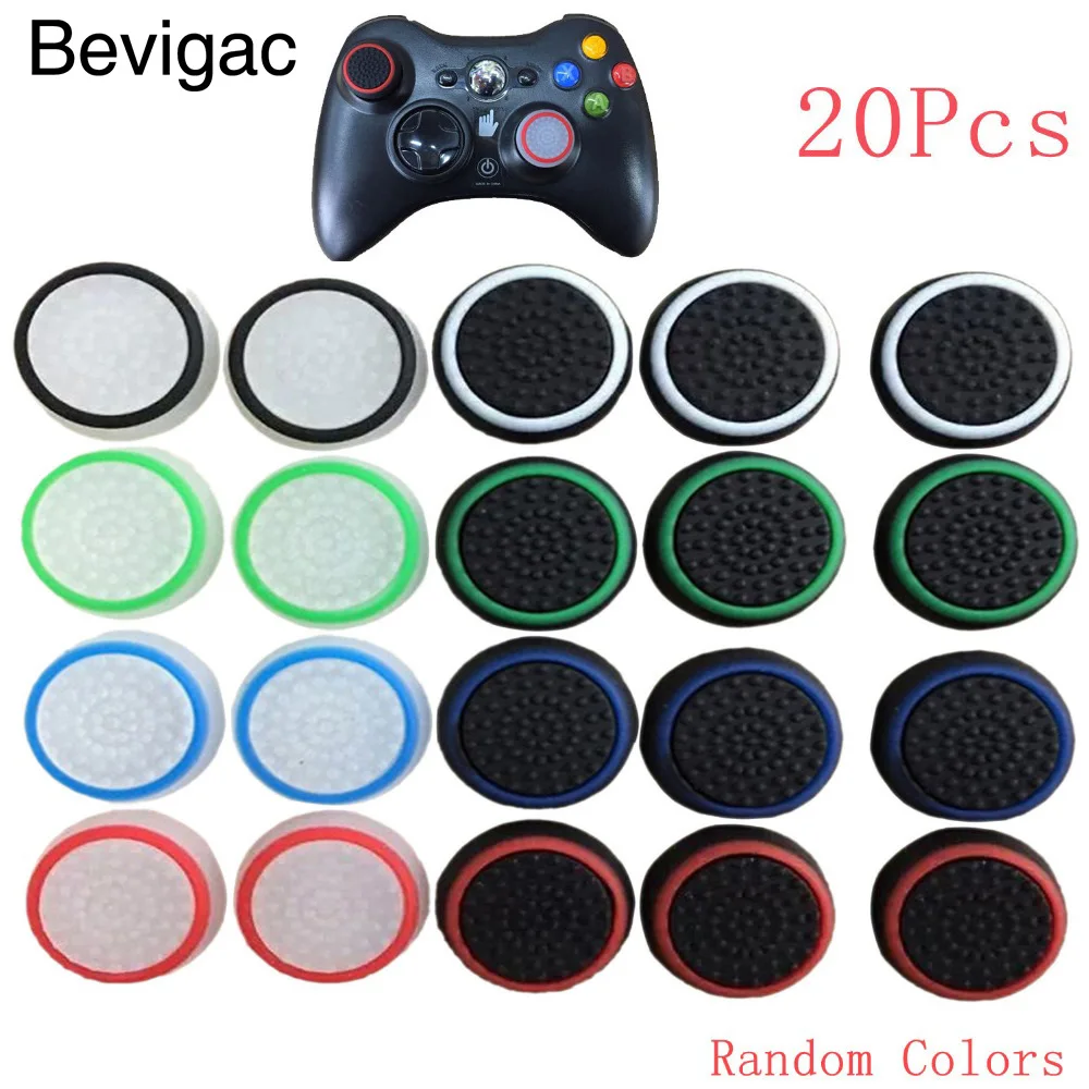 

Bevigac 20PCS Silicone Thumb Stick Joystick Grip Controller Cover Caps For Sony PlayStation PS 3 4 2 PS4 PS3 PS2 Xbox 360 One