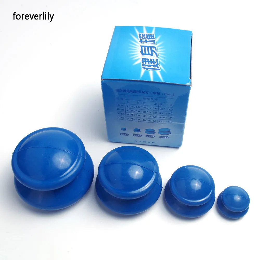 foreverlily 4pcs Natural Rubber Cupping Therapy Set Health Care Small Body Cupping jar Acupunture Vacuum Cupping Set foreverlily 4pcs Natural Rubber Cupping Therapy Set Health Care Small Body Cupping jar Acupunture Vacuum Cupping Set
