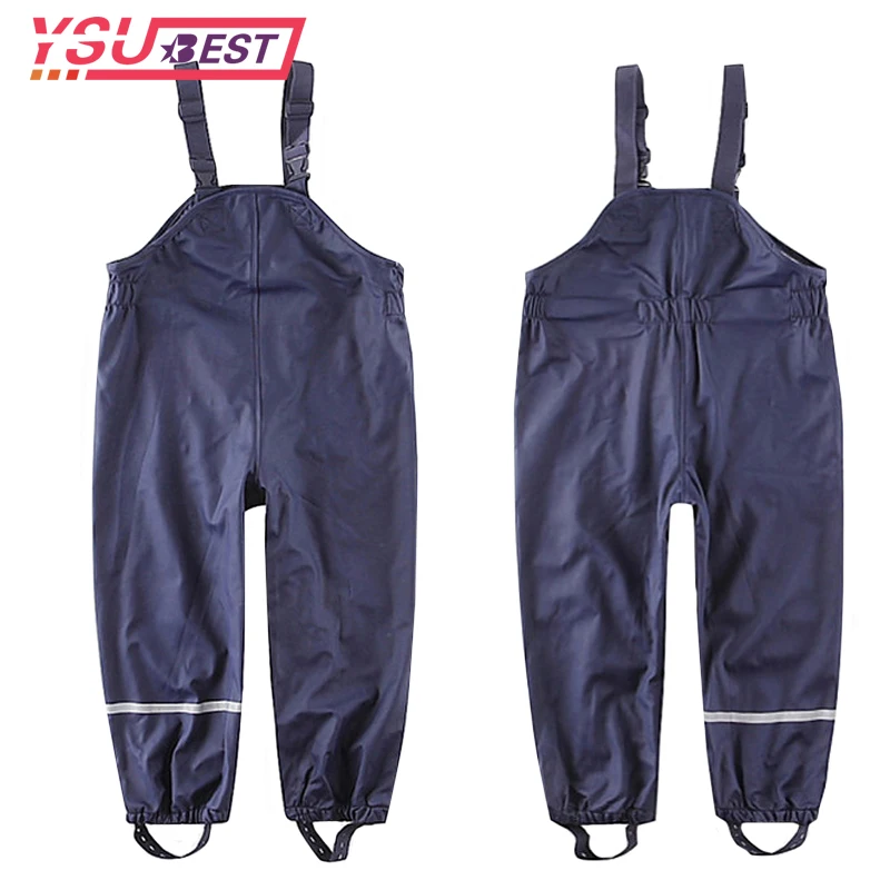 

1-7 Years Girls Boys Waterproof Overalls Girls Jackets Coats Baby Kids Trousers Outdoor Pants Boys Windproof Pants Rain Pants