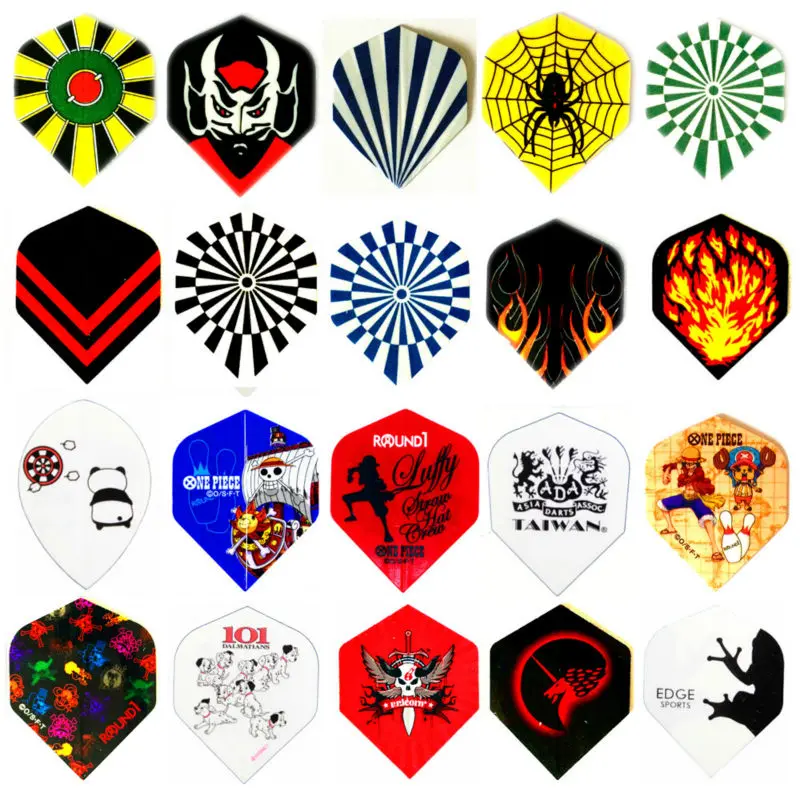 New Good 60 pcs Darts Flights 20 kinds Different patterns flight Anime
