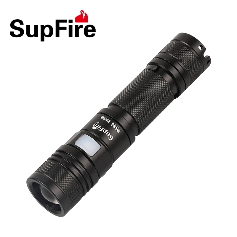 Supfire A2 Cree XM-L2 T6 1200LM 5 Mode USB масштабируемый светодиодный фонарик на 18650 Аккумулятор для кемпинга, пеших прогулок и езды на велосипеде - Испускаемый цвет: No battery