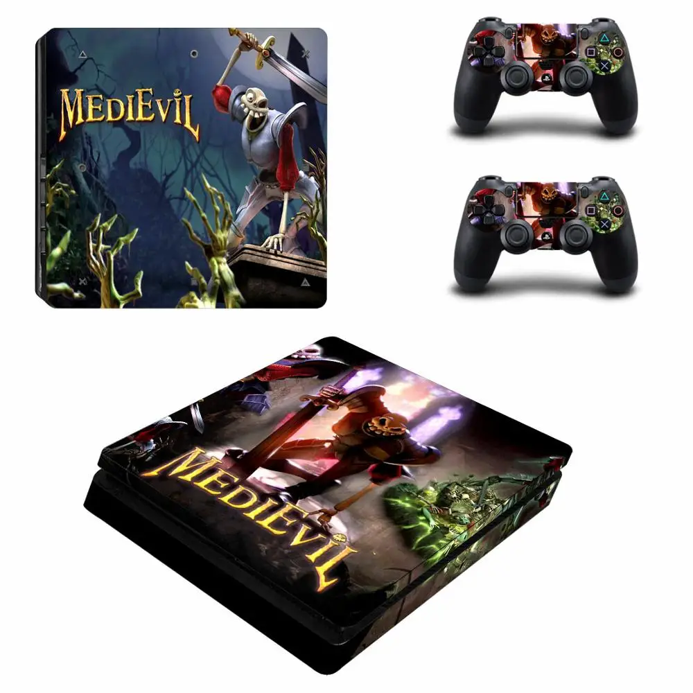

PS4 Slim Skin Sticker MediEvil Stickers PS 4 Play station 4 Slim Decal Cover For Sony Playstation 4 Slim Console and Controller
