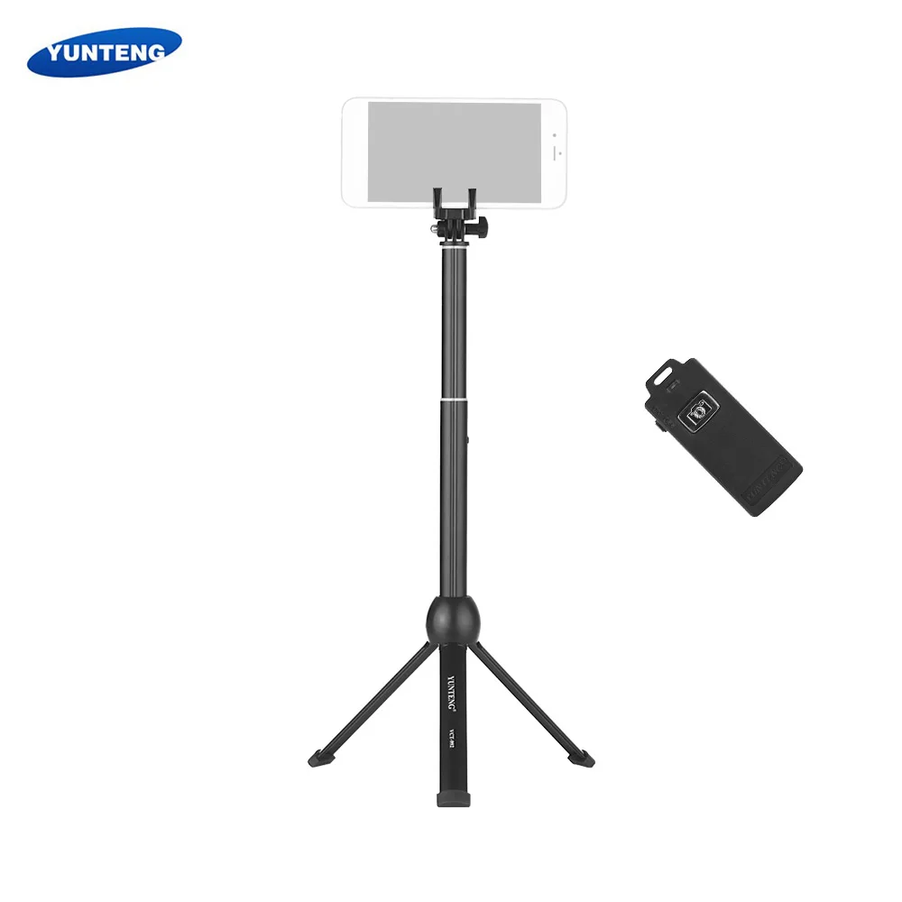 YUNTENG VCT-992 Aluminum Alloy 7-Section Remote Selfie Stick Tabletop Tripod with Phone Remote Control for iPhone Samsung HUAWEI xiaomi 2