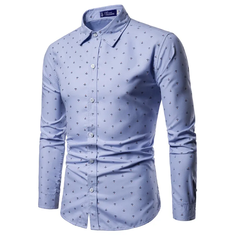 mens anchor pattern shirt 05