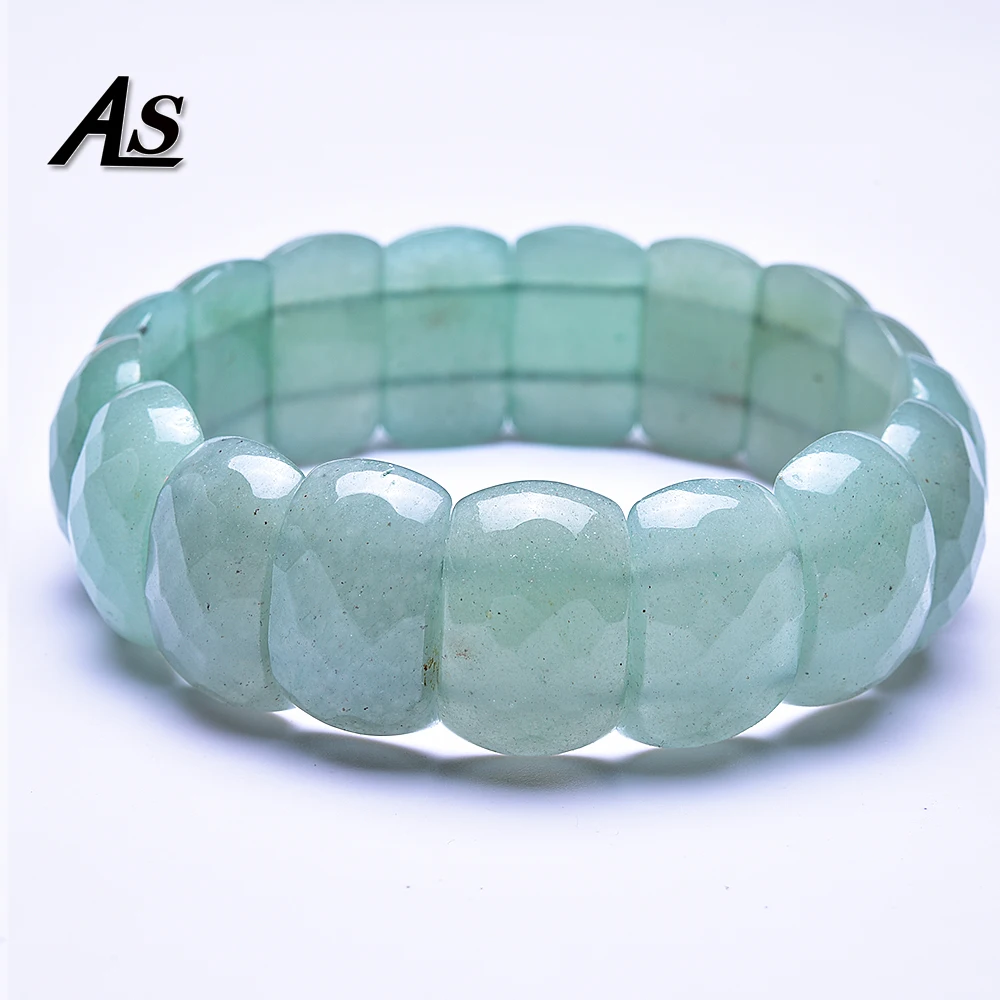 

Asingeloo Green Aventurine Natural Stone Beads Charm Bracelets for Ladies Women Jewelry Bracelets Bohemian