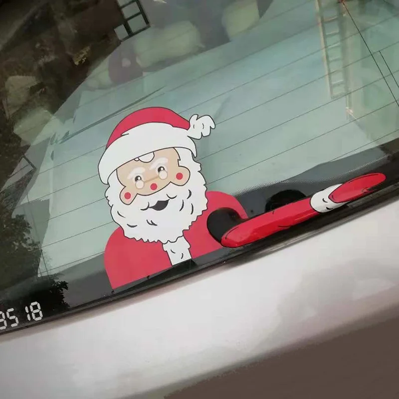 

Waving Arm Christmas Car Wiper Decals Sticker Window Rear Wiper Decals Car Decorations PVC Stickers Christmas SUV Ornament